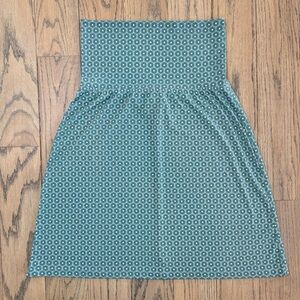 Max Studio Women’s Foldover Gray and Green Patterned Geometric Skirt Size Small